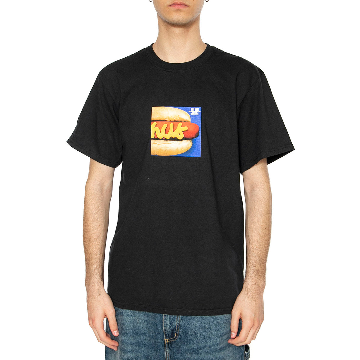 Dirty Water Dog S/S Tee - Maglietta Girocollo Uomo Nera TS01732-BLACK . HUF 