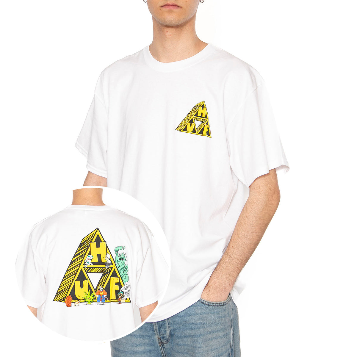 Saturday Morning - Maglietta Girocollo Uomo Bianca TS01756-WHITE . HUF 