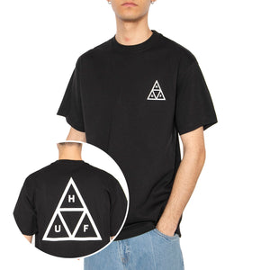 Huf Set TT S/S Tee Black - Maglietta Girocollo Uomo Nera TS01953-BLACK . HUF 