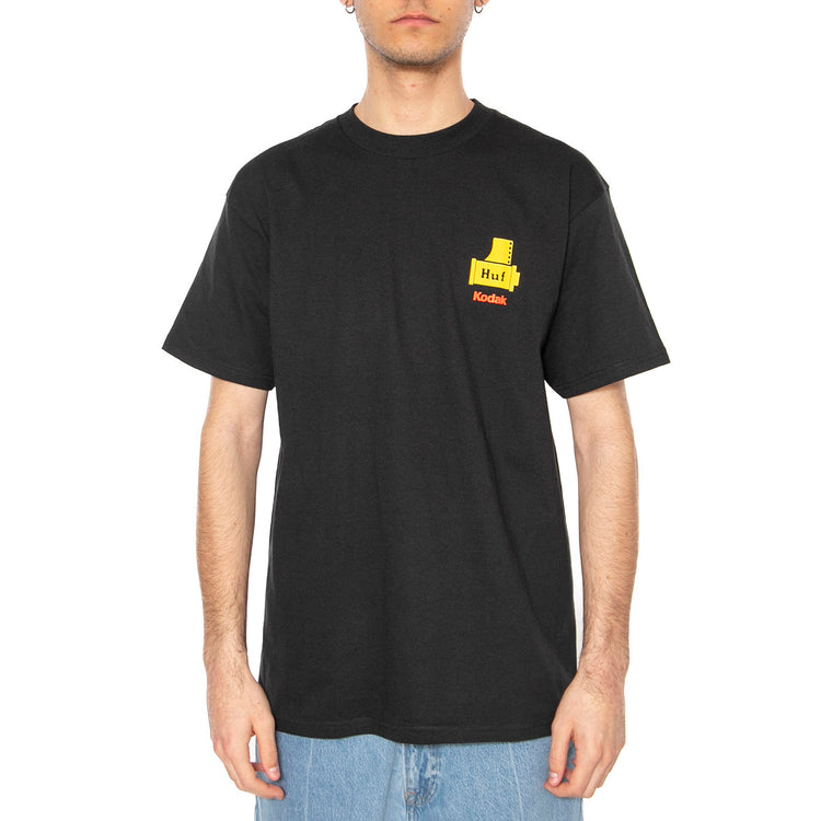 Tripel Film S/S Tee Black - Maglietta Girocollo Uomo Nera TS02469-BLACK . HUF 