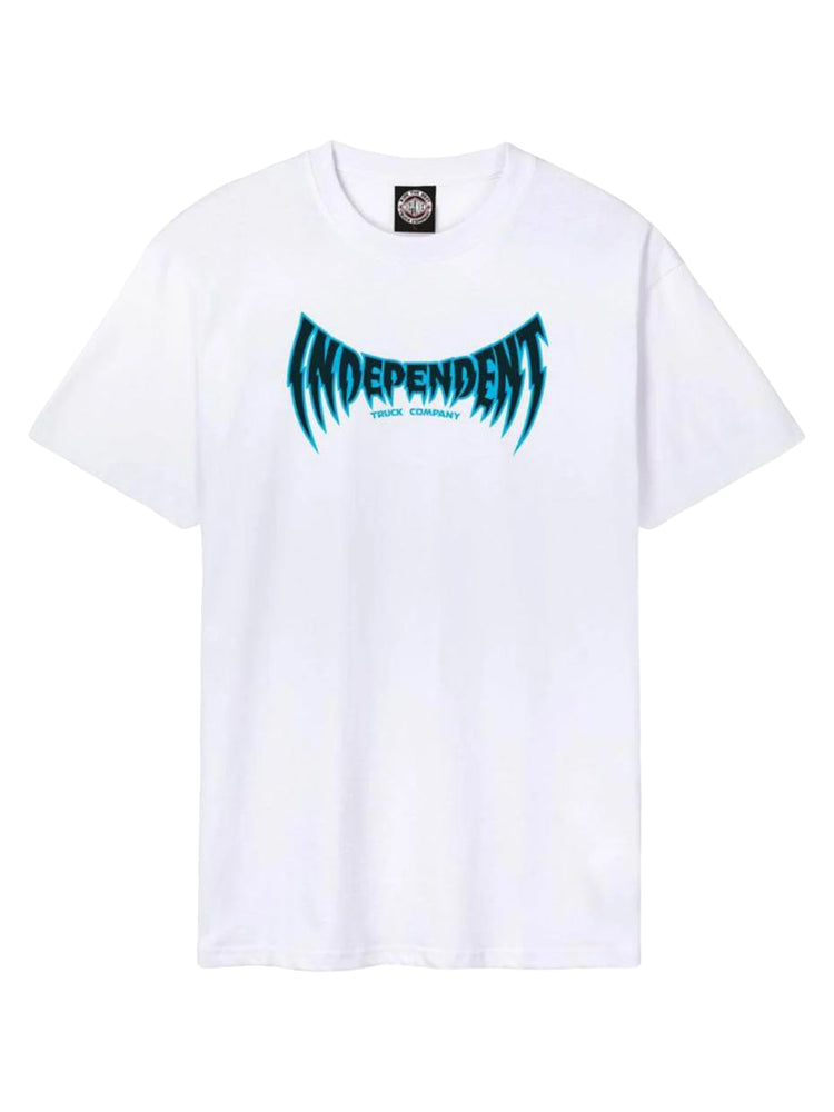 T-SHIRT VOLTAGE SPAN WHITE - Maglietta Girocollo Uomo Bianca INA-TEE-7192 . INDEPENDENT 