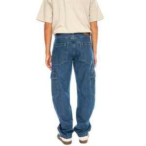 568 LOOSE STRAIGHT CARGO GET INVOLVED T2 BLUE - Pantaloni Denim Jeans Uomo Blu 000LP-0000 . LEVIS 