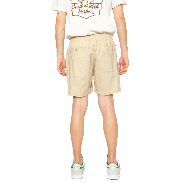 Beige Linen Shorts - Bermuda Uomo Beige 5002-02-5002-02 . OAS 
