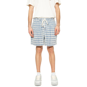 Navy Diamond Terry Shorts - Bermuda Uomo Multicolore 5003-22-5003-22 . OAS 