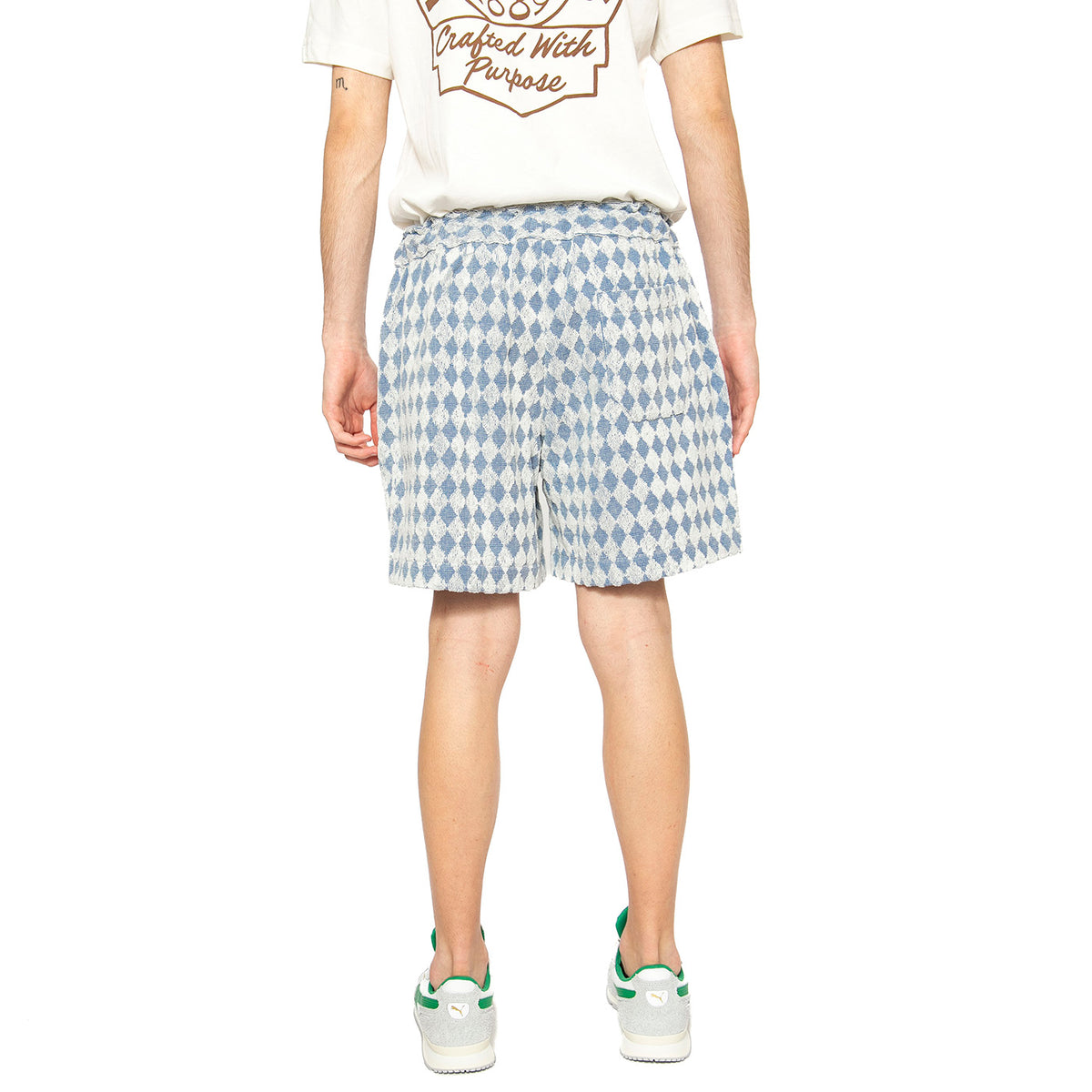Navy Diamond Terry Shorts - Bermuda Uomo Multicolore 5003-22-5003-22 . OAS 