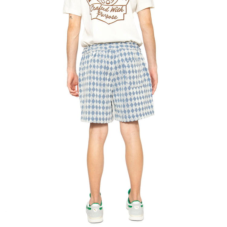 Navy Diamond Terry Shorts - Bermuda Uomo Multicolore 5003-22-5003-22 . OAS 
