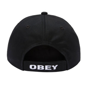 Obey Star 6 Panel Velcro Back - Cappellino con Visiera Nero 100580383-BLK . OBEY 