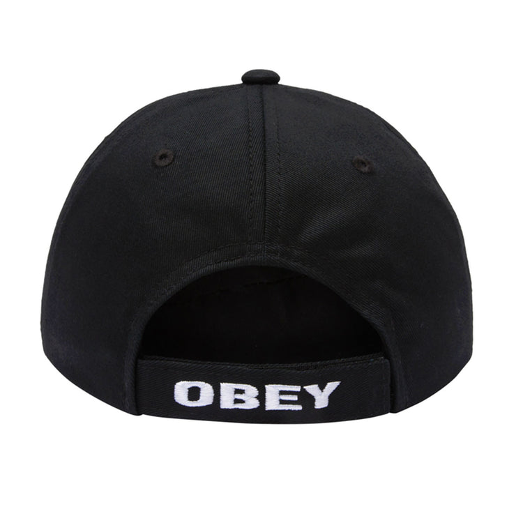 Obey Star 6 Panel Velcro Back - Cappellino con Visiera Nero 100580383-BLK . OBEY 