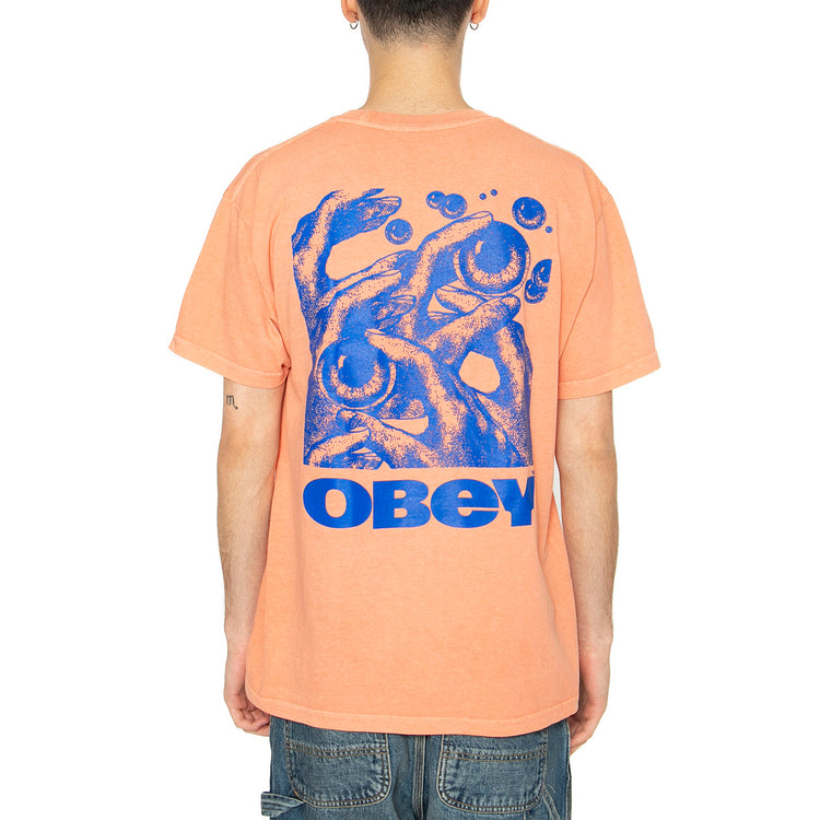 Obey Eyes In My Head Classic Pigment Tee - Maglietta Girocollo Uomo Arancione 163813747-SNC . OBEY 