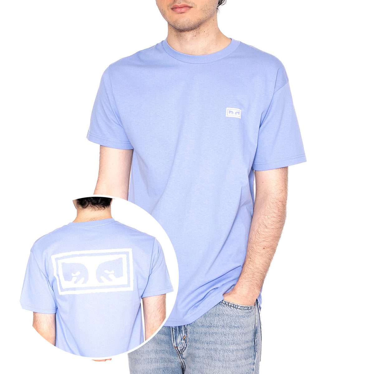 Obey Eyes 3 Tee Purple - Maglietta Girocollo Uomo Viola 165261826-DIV . OBEY 