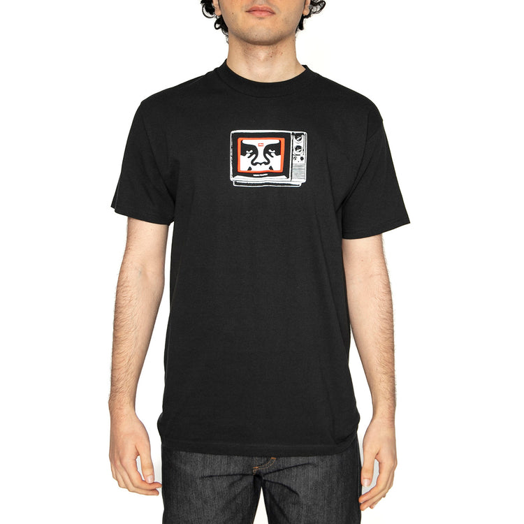 Obey TV Tee - Maglietta Girocollo Uomo Nera 165263940-BLK . OBEY 