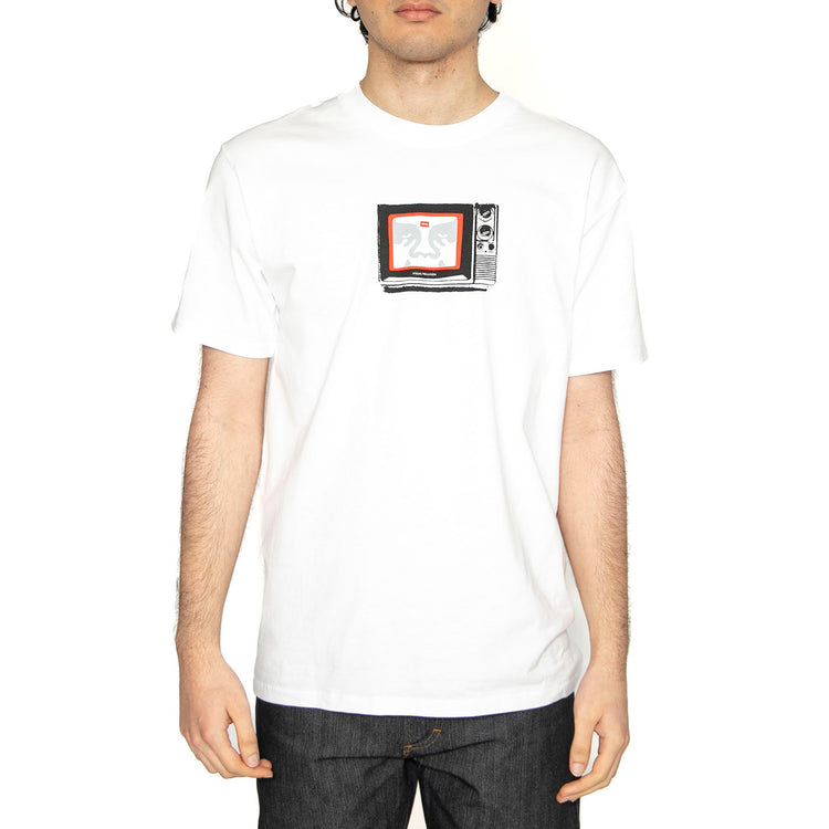 Obey TV Tee - Maglietta Girocollo Uomo Bianca 165263940-WHT . OBEY 