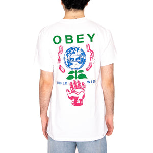 Obey Helping Hand Tee White - Maglietta Girocollo Uomo Bianca 165263942-WHT . OBEY 