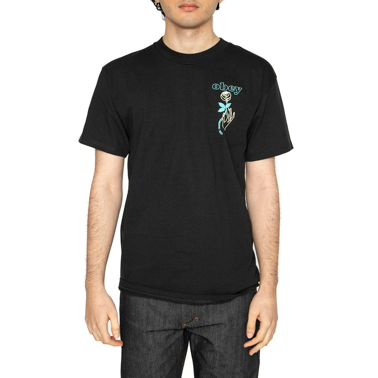 Obey Spring Forth Tee - Maglietta Girocollo Uomo Nera 165263945-BLK . OBEY 
