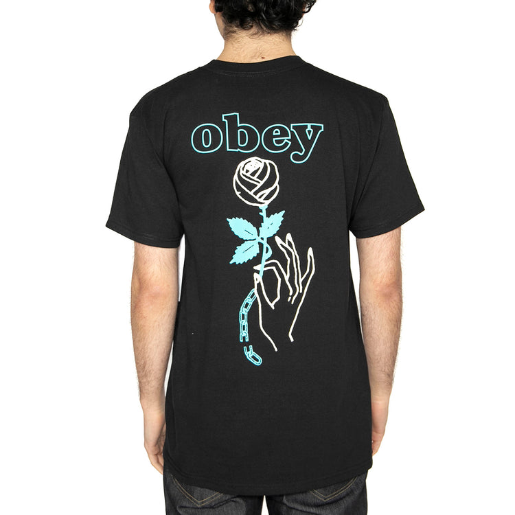 Obey Spring Forth Tee - Maglietta Girocollo Uomo Nera 165263945-BLK . OBEY 