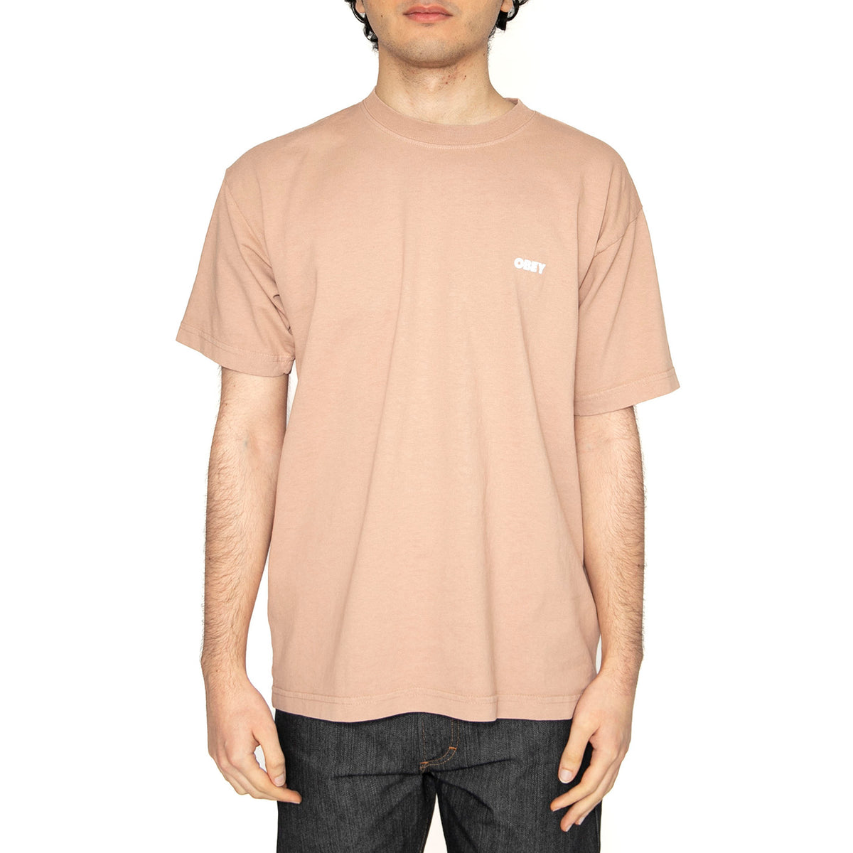 Obey Bold 3 Tee - Maglietta Girocollo Uomo Rosa 166912888-WTU . OBEY 