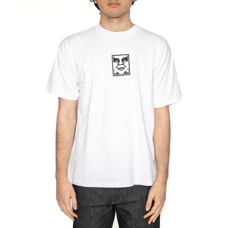 Icon Heavyweight Tee White - Maglietta Girocollo Uomo Bianca 166913013-WHT . OBEY 