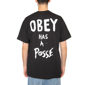 Obey Has A Posse Tee Black - Maglietta Girocollo Uomo Nera 166913915-VBL . OBEY 