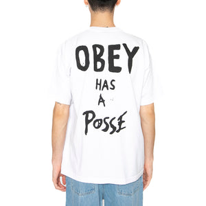 Obey Has  A Posse Tee White - Maglietta Girocollo Uomo Bianca 166913915-WHT . OBEY 