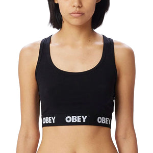 Obey Bralette Black - Canotta Cropped Donna Nera 231170030-BLK . OBEY 