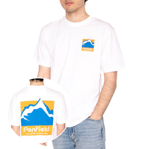Penfield Mountain Scene Back G Bright White - Maglietta Girocollo Uomo Bianca PFD0223-002 . PENFIELD 