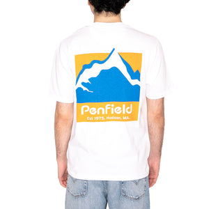 Penfield Mountain Scene Back G Bright White - Maglietta Girocollo Uomo Bianca PFD0223-002 . PENFIELD 