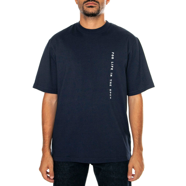 For Life Print In The Open T-Shirt Navy Blazer - Maglietta Girocollo Uomo Blu PFD0497-203 . PENFIELD 