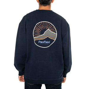Circle Mountain LB Sweatshirt Navy Balzer - Felpa Girocollo Uomo Blu PFD0498-203 . PENFIELD 