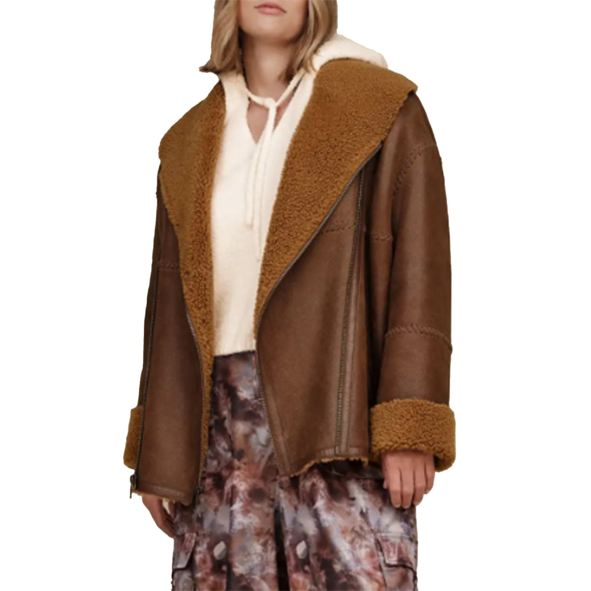 Shearling Coat Regenerate II Cognac - Giacca Uomo / Donna Marrone UGC1158700-COG . UGG 