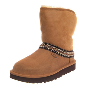 W Classic Short Crescent Chestnut - Stivali Donna Marroni UGSCLSCRCHE1161770W . UGG 