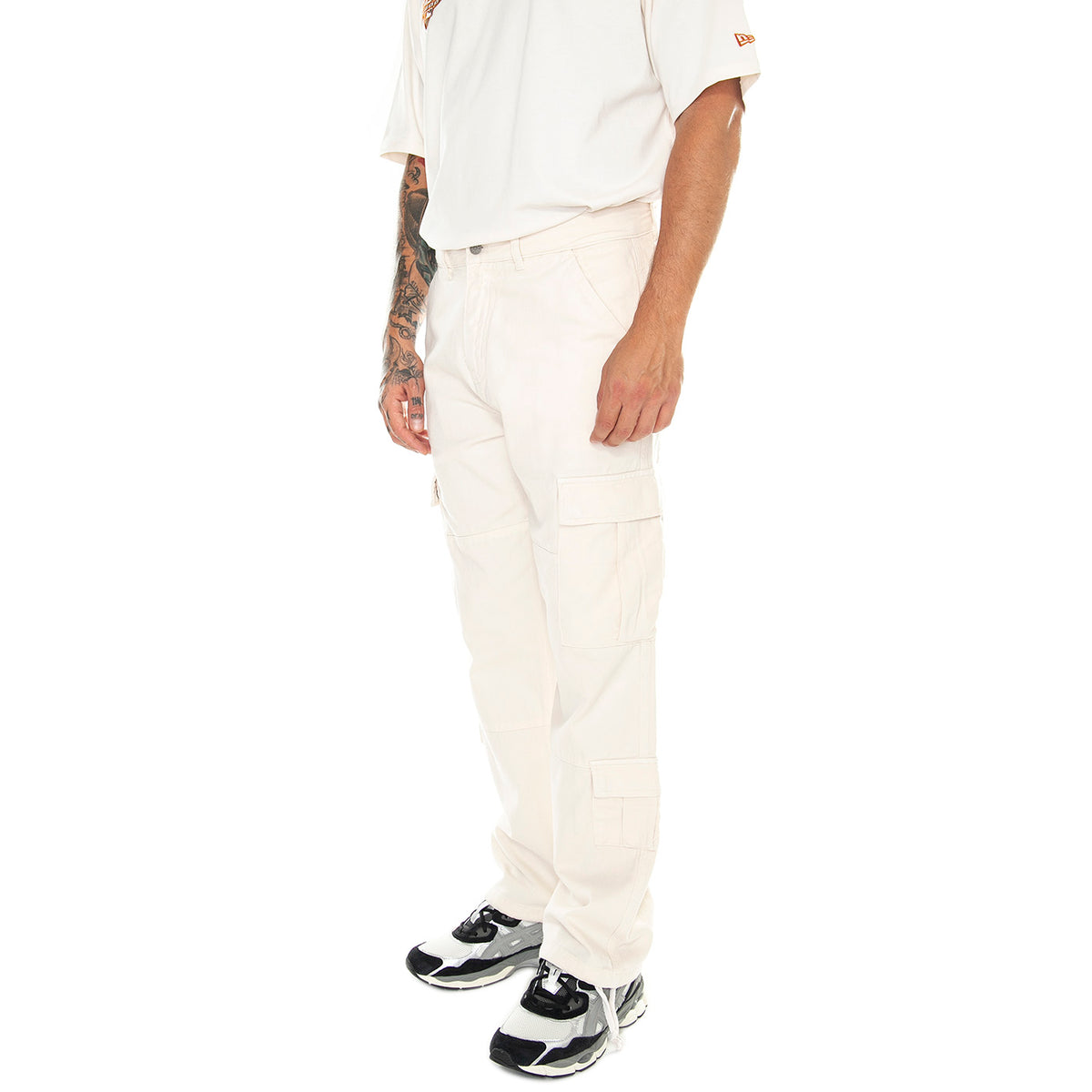 M' Go David Cargo Pant Sandy Shore - Pantaloni Uomo Bianchi M2BB02WEPL0-G053  GUESS ORIGINALS 