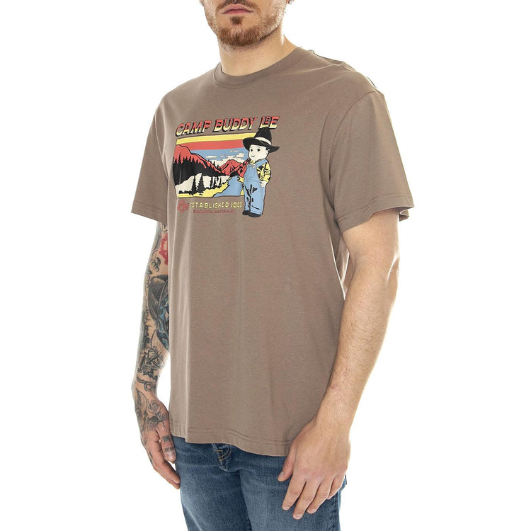 Camp Tee Pabble - Maglietta Girocollo Uomo Marroni 112349065  LEE 