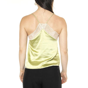 Top lencero satinado verde - Top Donna Verde 41W/11215  WILD PONY 