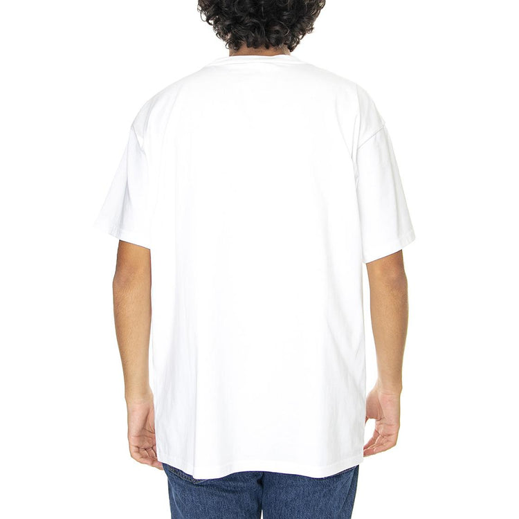 S/S Script Embroidery T-Shirt White / Black - Maglietta Girocollo Uomo Bianca I030435-00AXX  CARHARTT WIP 
