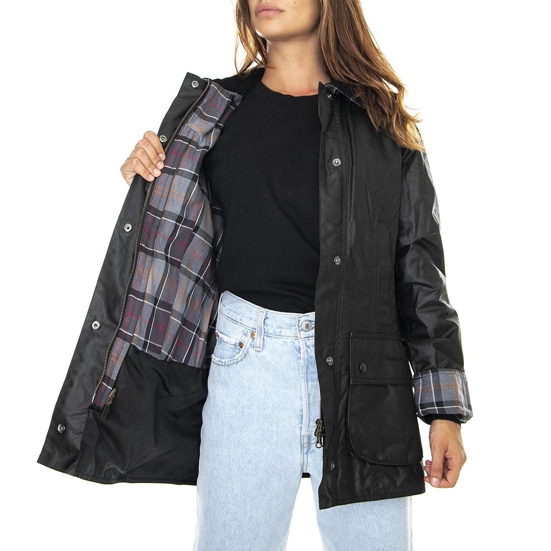 Beadnell Wax Jacket Black - Giacca Invernale Donna Nera FW22-LWX0667-BK11  BARBOUR 