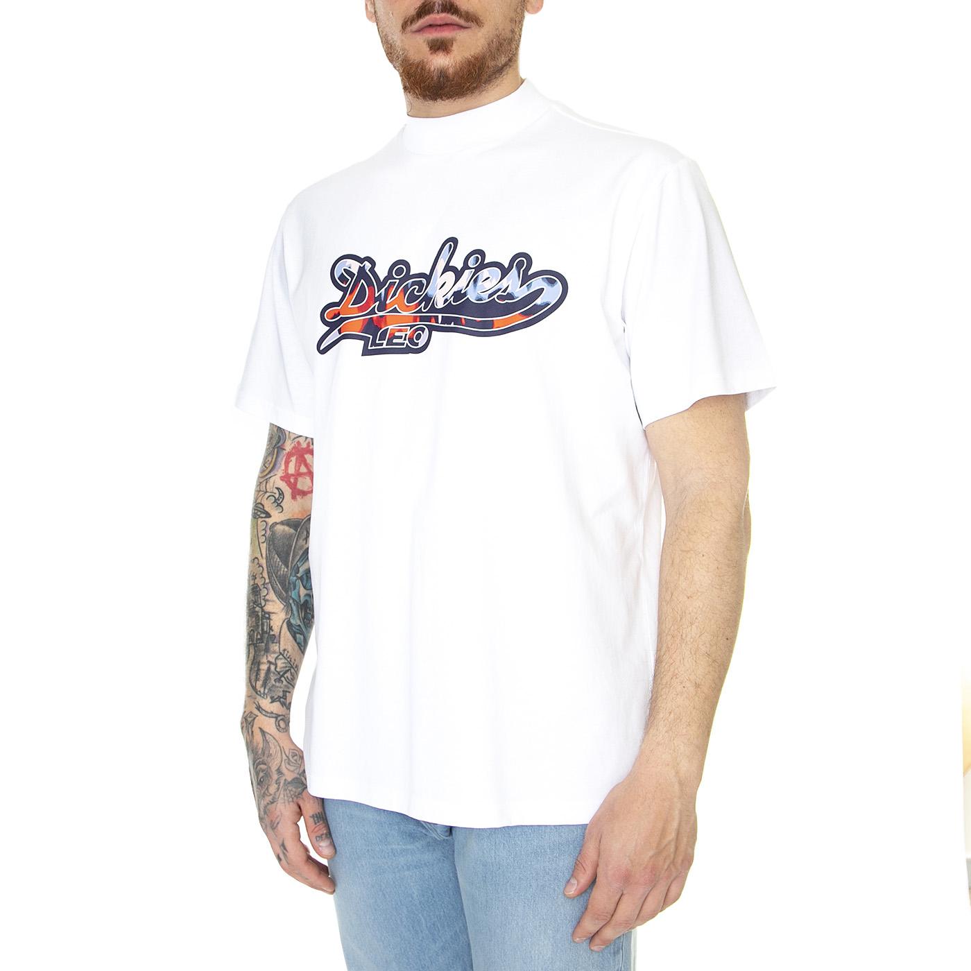 LEO X DICKIES Tee White - Maglietta Girocollo Uomo Bianca DK0A4Y21WHX1  DICKIES 