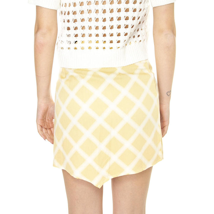 Falda Corta de Tiro Alto con Estampado de Cuadros - Gonna Multicolore 31W/11205  WILD PONY 