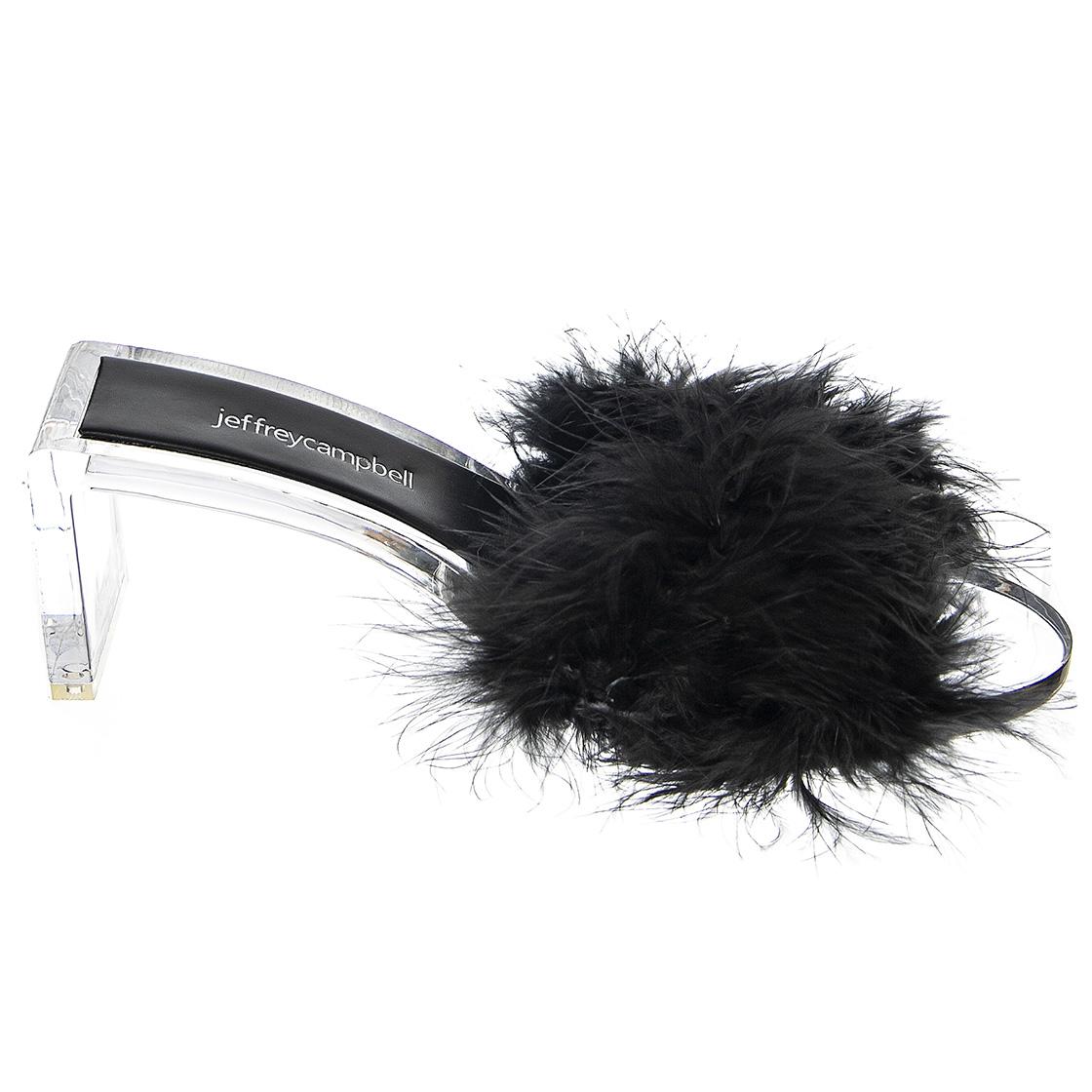 Luxuries Black Faux Suede+Fur - Sandali Donna Neri JCSJC-931-1-7 -BLA  JEFFREY CAMPBELL 