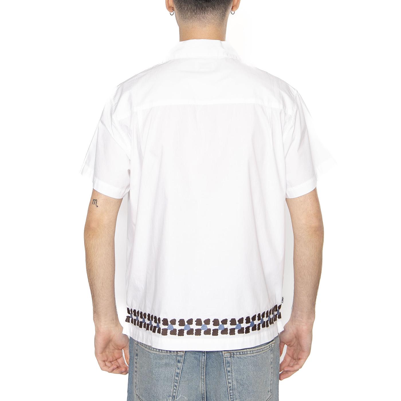 Ruben Woven SS White Multi - Camicia Maniche Corte Uomo Bianca 181210440-WTM  OBEY 