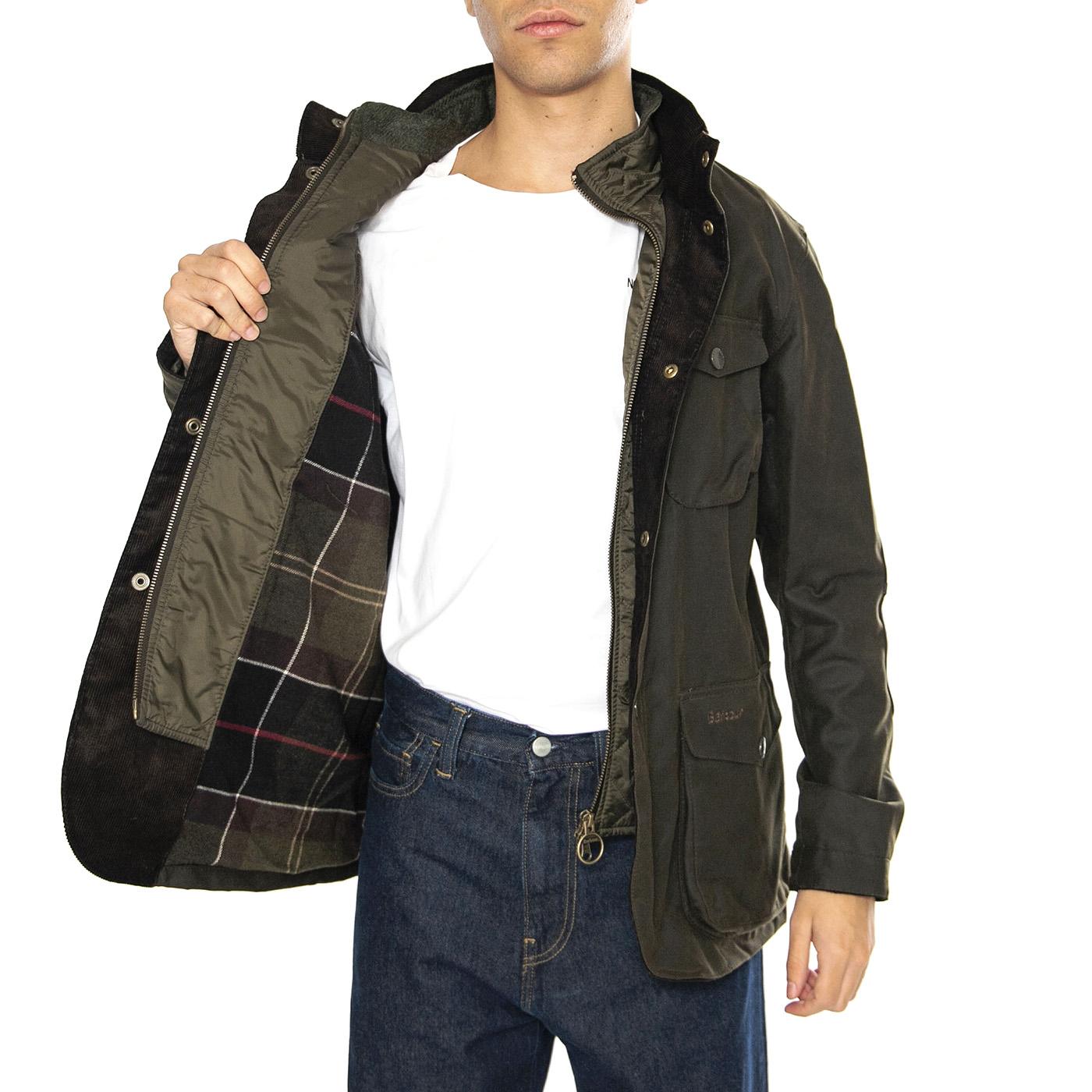 Ogston Wax Jacket Olive - Giacca Uomo Verde MWX0700-OL51 . BARBOUR 