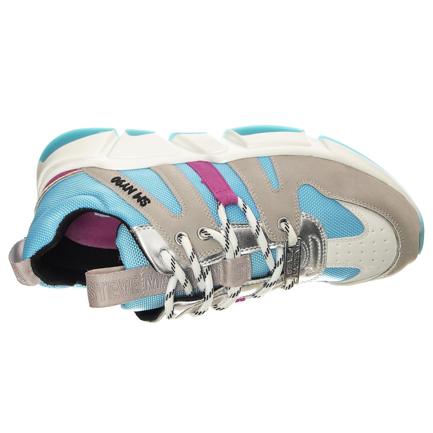 Gamegirl Grey / Blue - Scarpe Stringate Profilo Basso Donna Multicolore SMPGAMEGIRL-GRY  STEVE MADDEN 