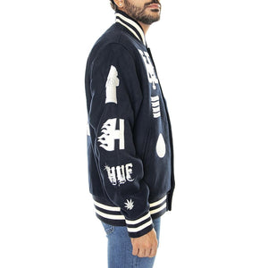 20 Year Classic H Varsity Jacket Navy - Giacca Invernale Uomo Blu JK00368-NAVY  HUF 