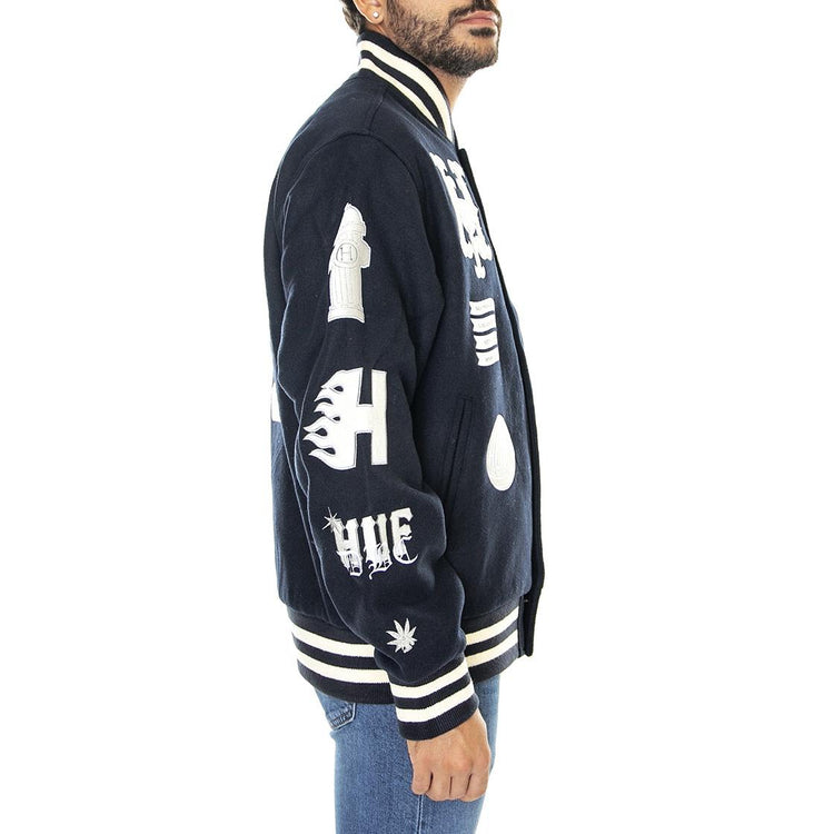 20 Year Classic H Varsity Jacket Navy - Giacca Invernale Uomo Blu JK00368-NAVY  HUF 