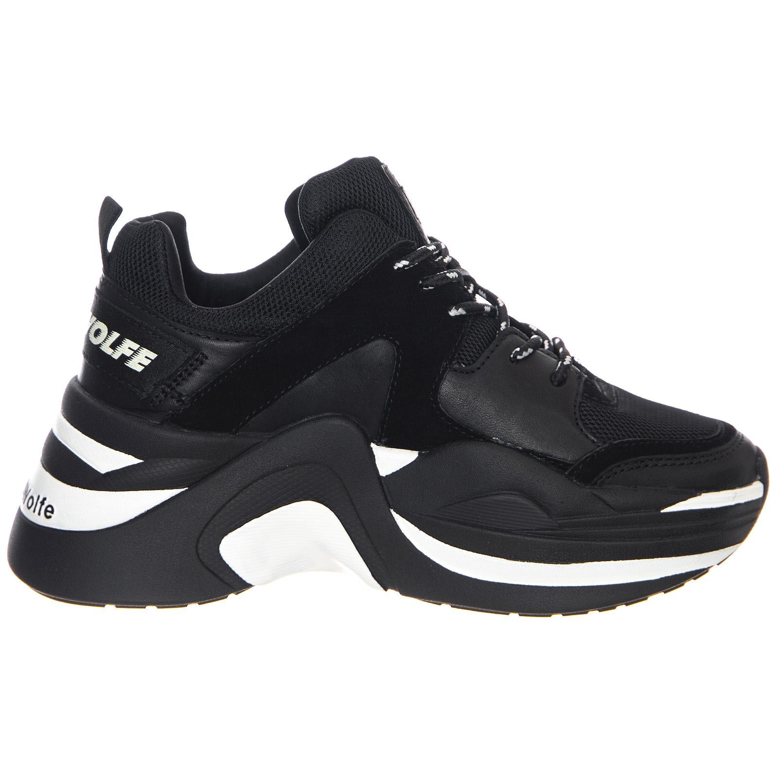 W' Track Sneakers Black Combo Shoes NWSTRACK-BLKBLK  NAKED WOLFE 