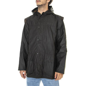 Classic Durham Wax Jacket Olive - Giacca Invernale con Cappuccio Uomo Marrone FW22-MWX0011-SG31  BARBOUR 