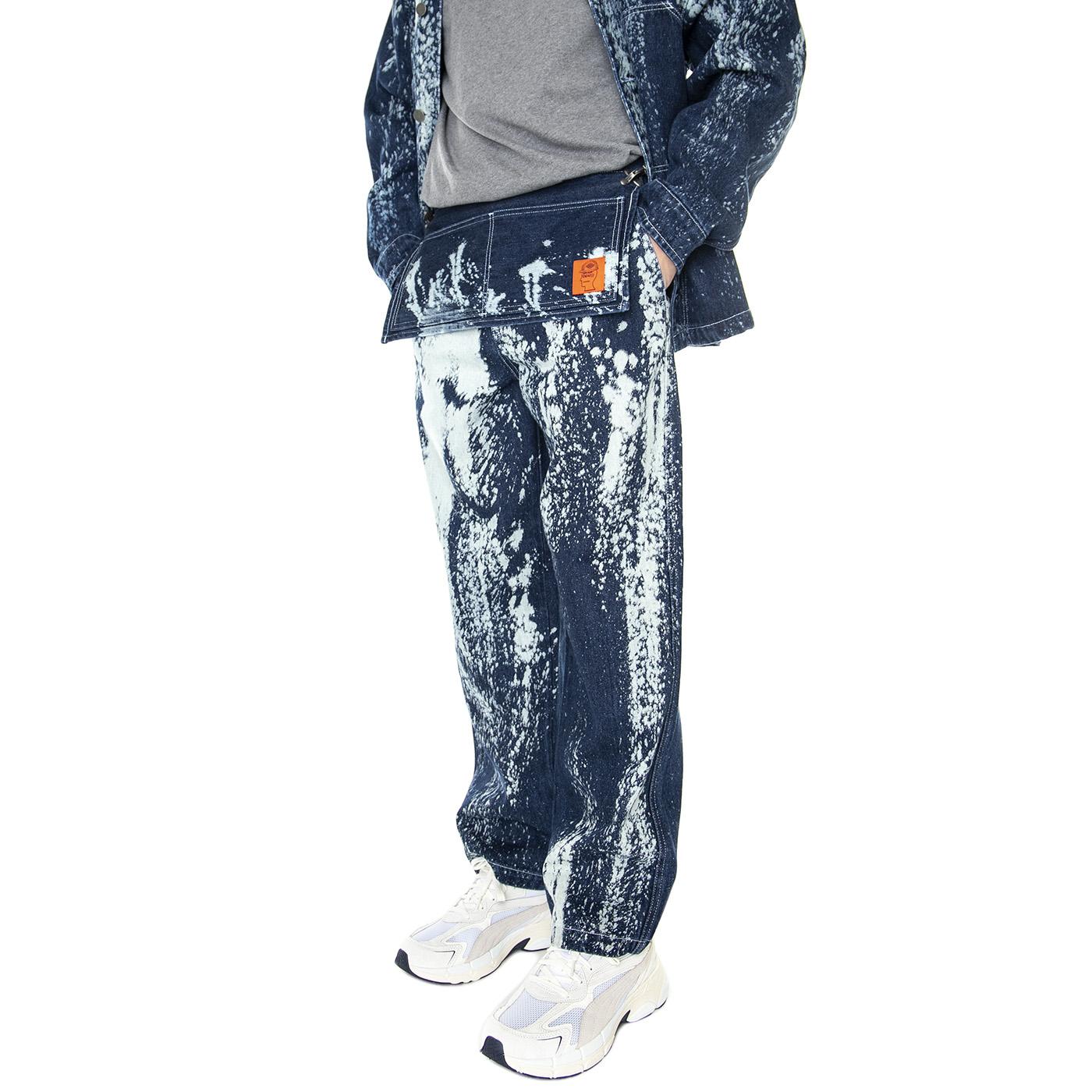 BD x DICKIES Gardening Pant Bleached Denim - Pantaloni Denim Jeans Uomo Blu / Multicolore DK0A4YCSE971  DICKIES 