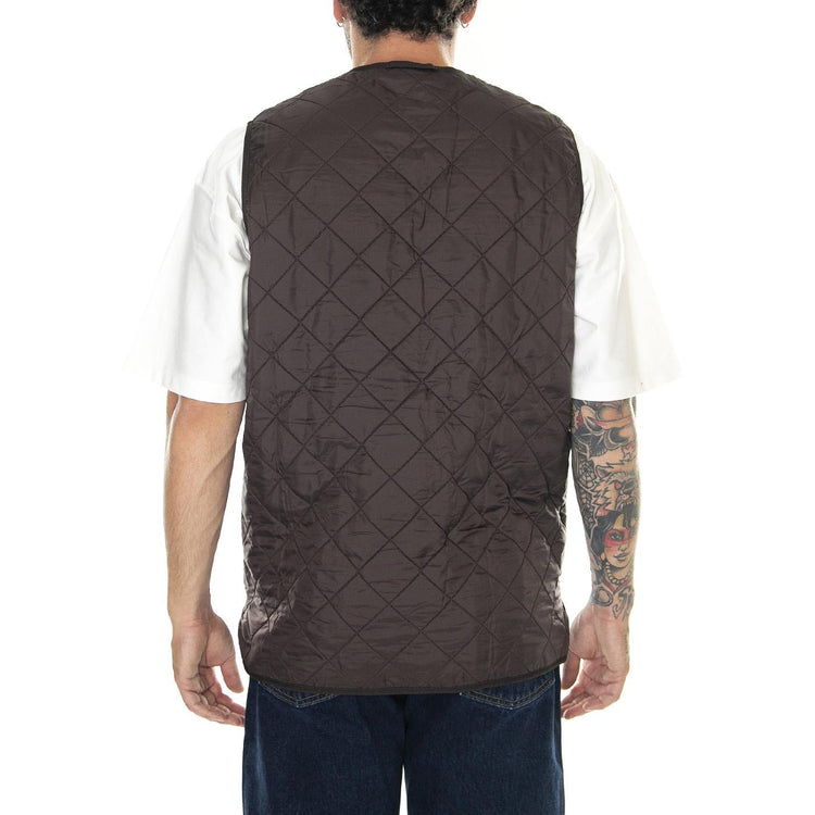 M' Polarquilt Waistcoat Zip Liner Dark Brown - Giacca Invernale Smanicata Uomo Marrone MLI0002-BR71-FW23  BARBOUR 