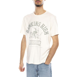 Hawkins High Tee Marshmallo W - Maglietta Girocollo Uomo Beige 112378555 . WRANGLER 