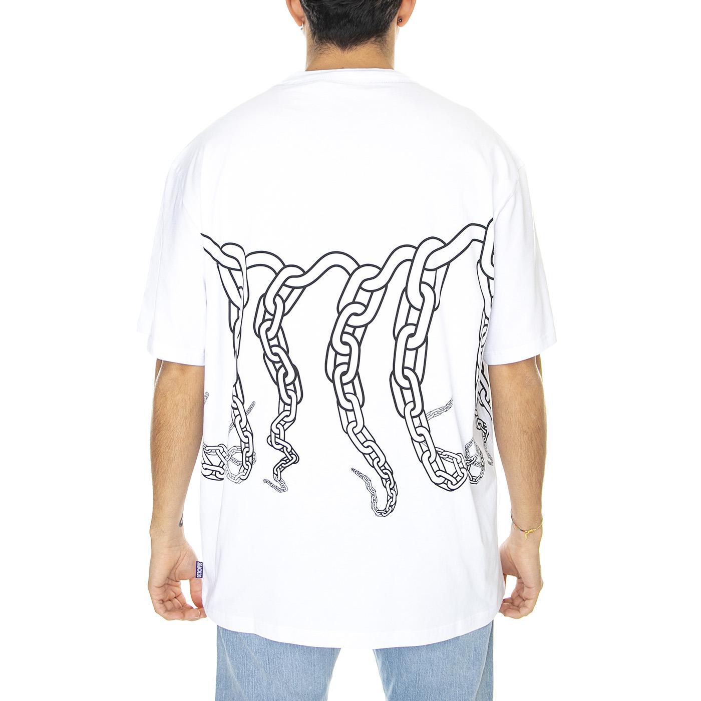 Octopus Chain Tee White - Maglietta Girocollo Uomo Bianca 23SOTS32-WHITE  OCTOPUS 