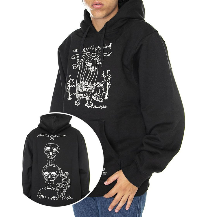 Vans x Daniel Johnston Black - Felpa con Cappuccio Uomo Nera VN0A7SFJBLK1  VANS 